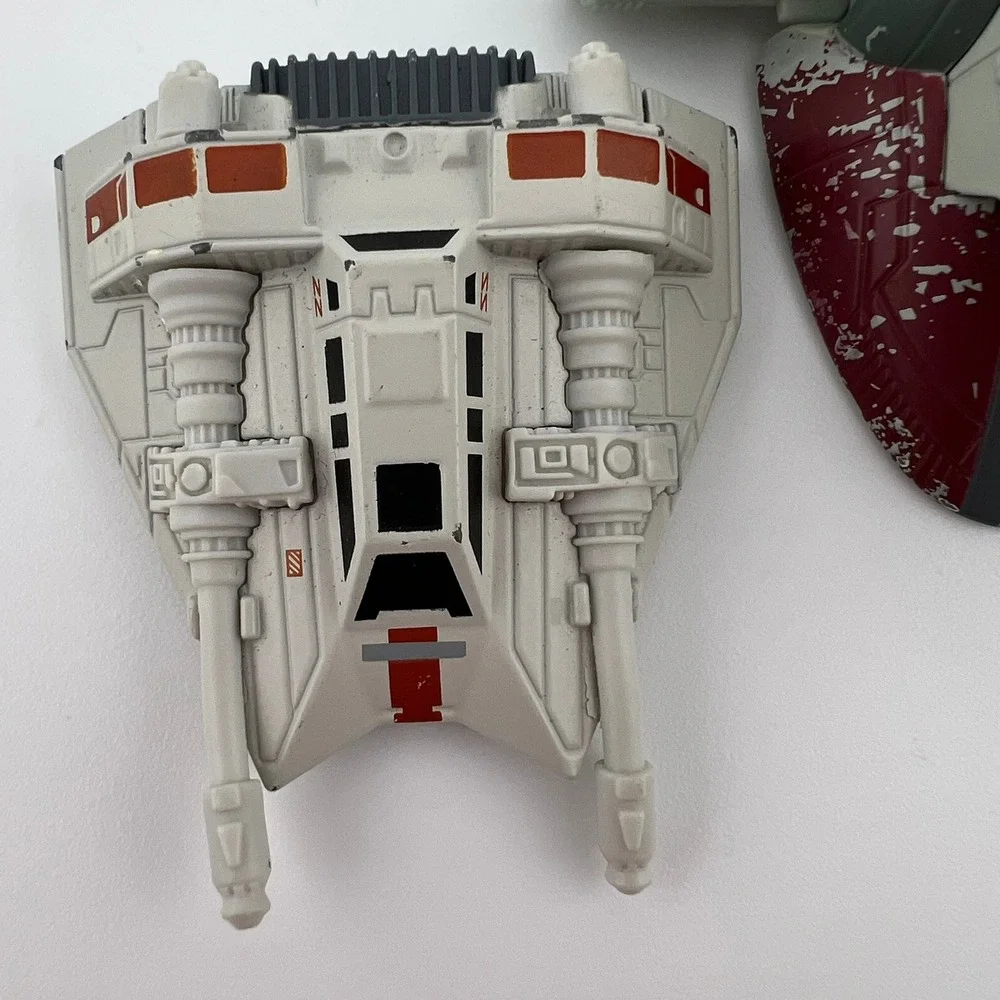 Star Wars Titanium Series Diecast Slave I Snowspeeder Ship Lot 2008 Hasbro